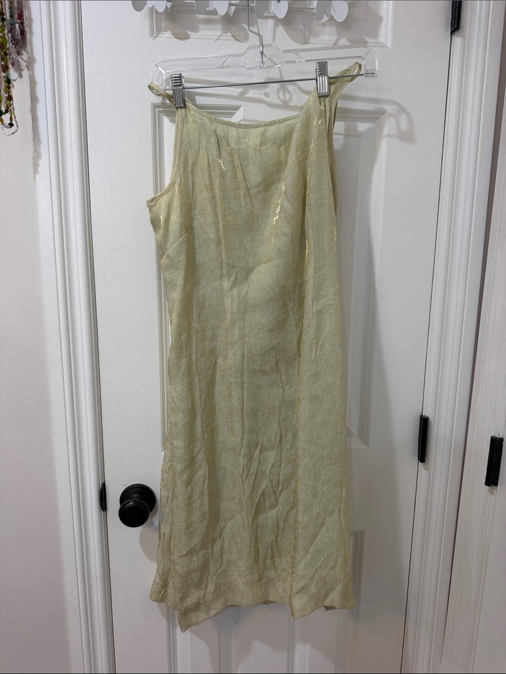 Sigrid Olsen Pale Yellow Slip Midi Dress